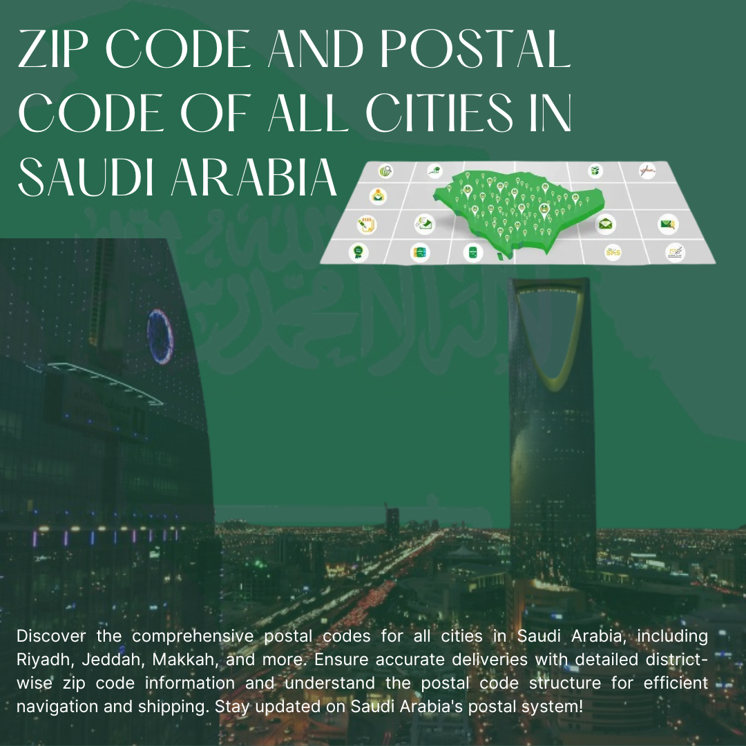 Postal Codes KSA For Riyadh, Jeddah, Makkah & More image showing main features